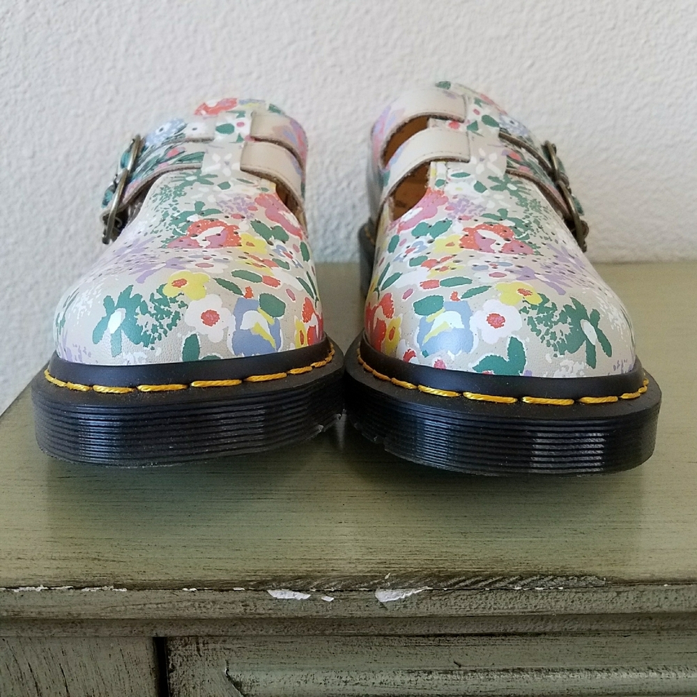 Dr. Martens 8065 Floral Mash Up Leather Mary Jane Shoes - Picture 6 of 8